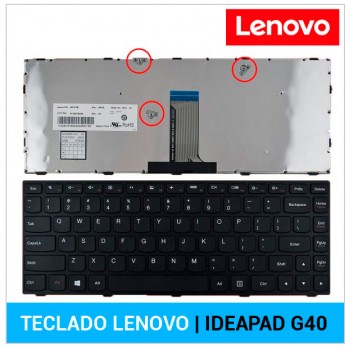 TECLADO LENOVO | IDEAPAD G40 | G40-30 | NEGRO | CON MARCO NEGRO