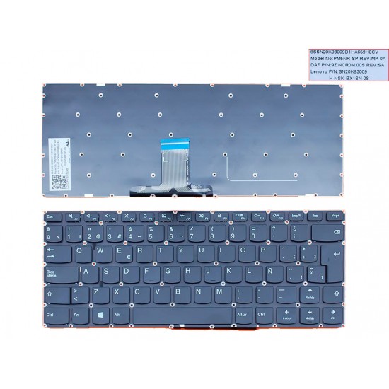 TECLADO ESPAÑOL IDEAPAD 310S-14 IDEAPAD 510S-14IKB IDEAPAD 710S-14 SERIES | NEGRO SIN MARCO LENOVO 06830