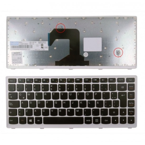 TECLADO LENOVO IDEAPAD S400 SERIES | NEGRO CON MARCO BLANCO LENOVO 03459M