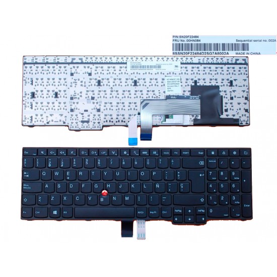 TECLADO ESPAÑOL LENOVO THINKPAD E555 E550 SERIES CON MARCO Y POINT STICK | 00HN047 00HN084 00HN010 LENOVO 07147