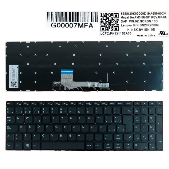 TECLADO LENOVO IDEAPAD 310S-15IKB 310S-15ISK 510S-15ISK SERIES | NEGRO SIN MARCO LENOVO 07941