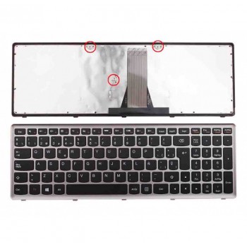 TECLADO ESPAÑOL LENOVO G500S SERIES | NEGRO CON FRAME PLATA