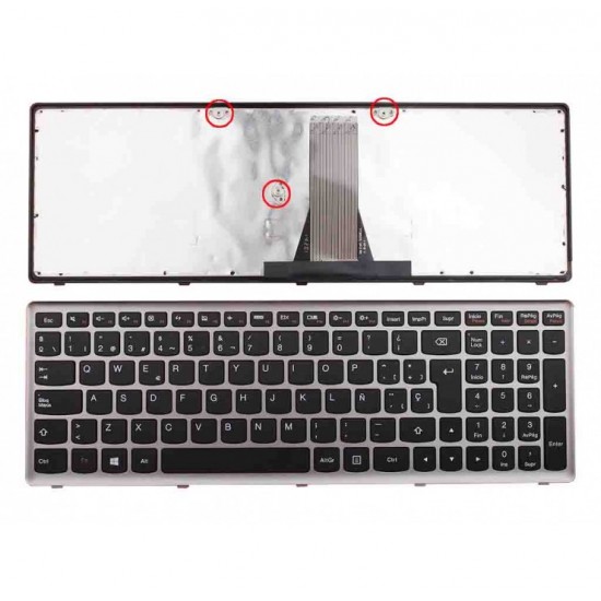 TECLADO ESPAÑOL LENOVO G500S SERIES | NEGRO CON FRAME PLATA LENOVO 07956
