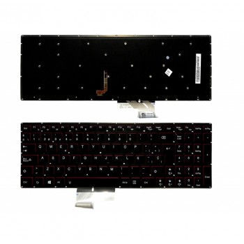 TECLADO LENOVO Y50-70 Y70-70 SERIES | NEGRO RETROILUMINACIÓN ROJA SIN MARCO