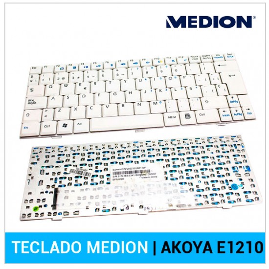 TECLADO ESPAÑOL MEDION | AKOYA E1210 | BLANCO MEDION TEC4418