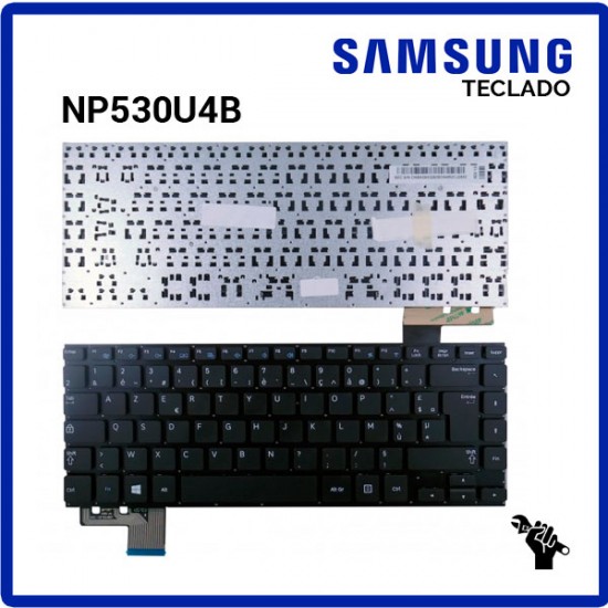 TECLADO ESPAÑOL SAMSUNG | NP530U4B | NEGRO | SIN MARCO SAMSUNG 03507