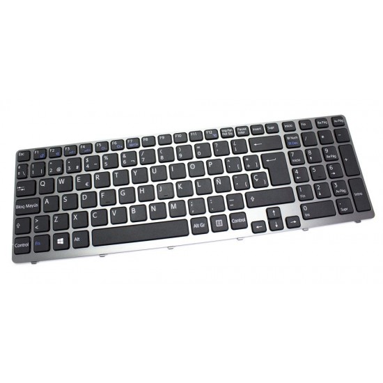 TECLADO ESPAÑOL SONY VAIO SVE15 | RETROILUMINADO CON MARCO GRIS SONY 01593