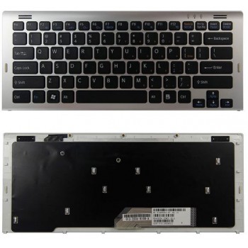 TECLADO ESPAÑOL SONY | VAIO VGN-SR | NEGRO | CON MARCO PLATA
