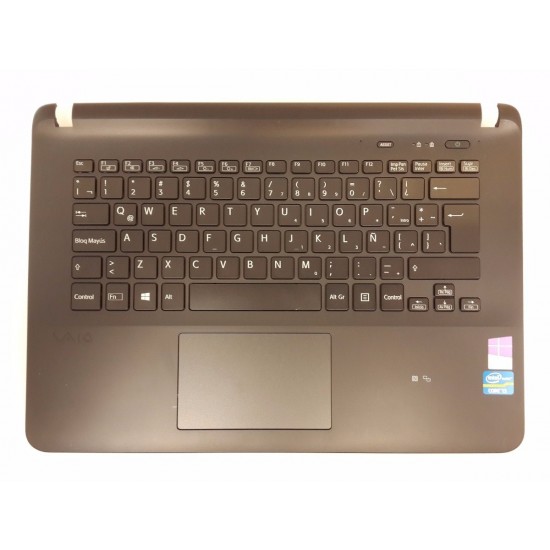 TECLADO ESPAÑOL SONY VAIO SVF14 | COMPLETO CARCASA Y TOUCHPAD INCLUIDOS | NEGRO SONY 06332