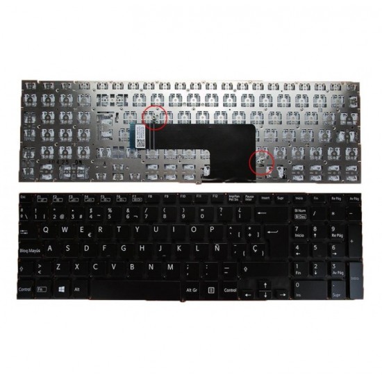TECLADO ESPAÑOL SONY VAIO SVF15A SVF15E | NEGRO | SIN MARCO SONY 03789