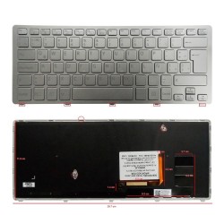 Teclado  Inglés SONY | VAIO SVF14N | PLATA | CON MARCO | RETROILUMINADO