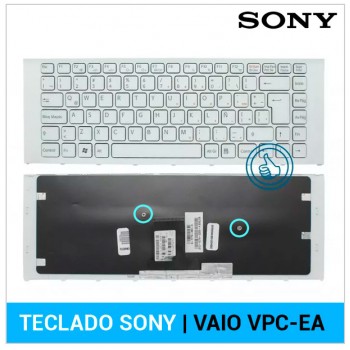 TECLADO ESPAÑOL SONY VAIO VPC-EA SERIES | CON MARCO BLANCO