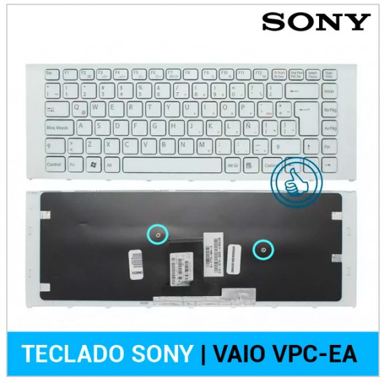 TECLADO ESPAÑOL SONY VAIO VPC-EA SERIES | CON MARCO BLANCO SONY 02159