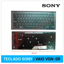 TECLADO PORTUGUÉS SONY | VAIO VGN-SR | NEGRO | CON MARCO NEGRO