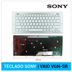 TECLADO PORTUGUÉS SONY | VAIO VGN-SR | BLANCO | CON MARCO PLATA