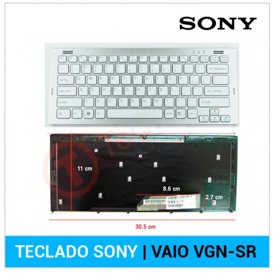 TECLADO PORTUGUÉS SONY | VAIO VGN-SR | BLANCO | CON MARCO PLATA SONY 04436