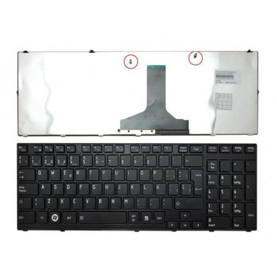 TECLADO ESPAÑOL TOSHIBA SATELLITE P750 P750D P755 P755D P770 P770D P775 P775D SERIES CON MARCO NEGRO TOSHIBA 03729