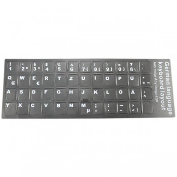 ETIQUETAS ADHESIVAS | TECLADO ALEMÁN NEGRO
