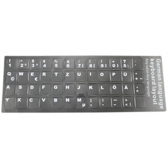 ETIQUETAS ADHESIVAS | TECLADO ALEMÁN NEGRO OEM 04536