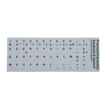 ETIQUETAS ADHESIVAS | TECLADO FRANCÉS BLANCO