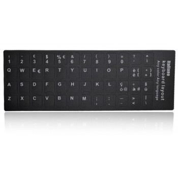 ETIQUETAS ADHESIVAS | TECLADO ITALIANO NEGRO