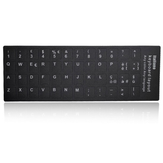 ETIQUETAS ADHESIVAS | TECLADO ITALIANO NEGRO OEM 04537