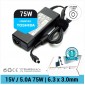 CARGADOR TOSHIBA COMPATIBLE | 15V / 5.0A | 6.3 x 3.0mm | 75W TOSHIBA 00038M