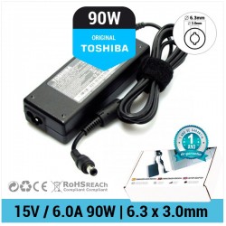 CARGADOR TOSHIBA ORIGINAL | 15V / 6A | 6.3 x 3.0mm | 90W