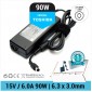 CARGADOR TOSHIBA ORIGINAL | 15V / 6A | 6.3 x 3.0mm | 90W TOSHIBA 10230