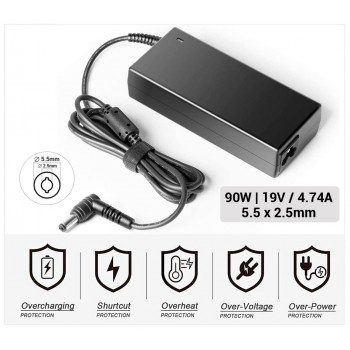 CARGADOR DYNABOOK COMPATIBLE | 19V / 4.74A | 5.5 x 2.5mm | 90W