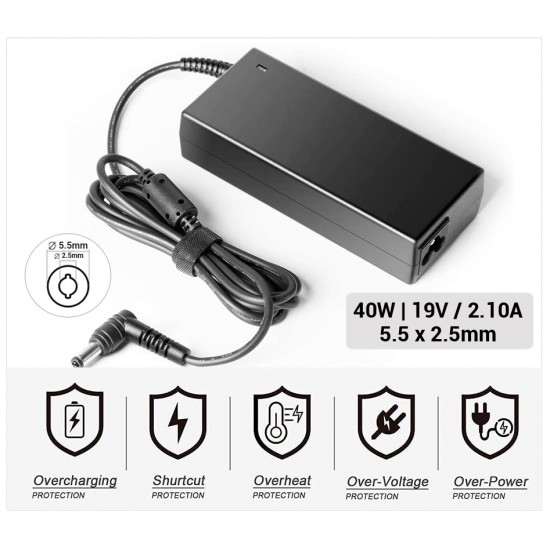 CARGADOR TOSHIBA COMPATIBLE | 19V / 1.58A | 5.5 x 2.5mm | 30W TOSHIBA 01254