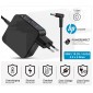 CARGADOR HP COMPATIBLE | 19.5V / 4.62A | 4.5 x 3.0mm | 90W DIRECTO A PARED ( SIN CABLE ) HP 01474DP