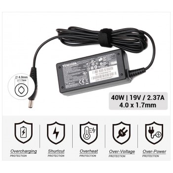 CARGADOR TOSHIBA COMPATIBLE | 19V / 2.37A | 4.0 x 1.7mm | 45W