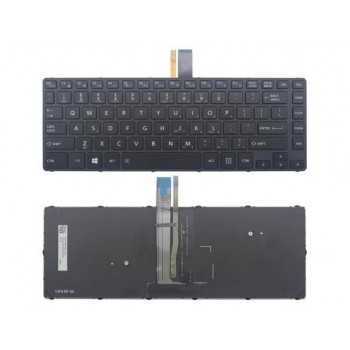 TECLADO INGLÉS TOSHIBA TECRA A40-C SERIES | NEGRO CON FRAME RETROILUMINADO Y POINT STICK