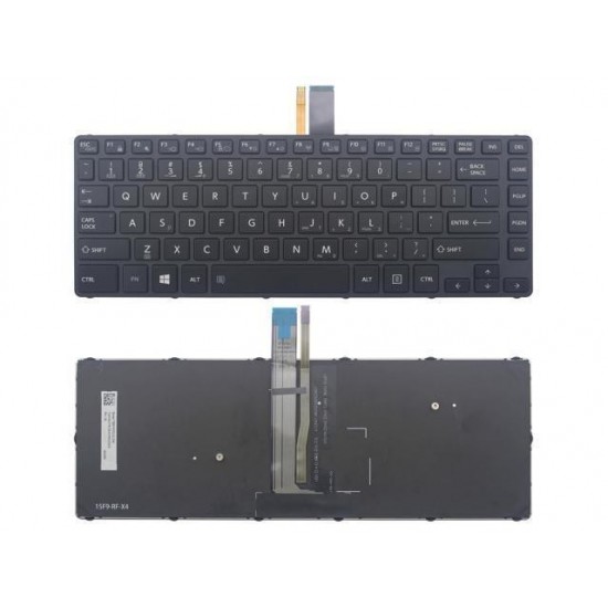 TECLADO INGLÉS TOSHIBA TECRA A40-C SERIES | NEGRO CON FRAME RETROILUMINADO Y POINT STICK TOSHIBA 09176