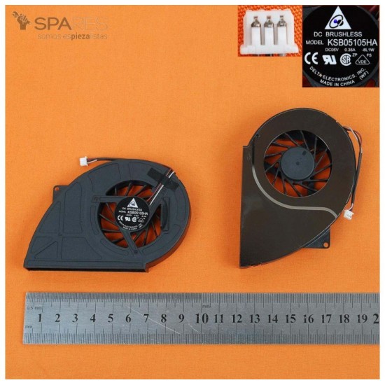 VENTILADOR CPU TOSHIBA QOSMIO X500 X505 V.2 SERIES | KSB05105HA-8L1W TOSHIBA 08066