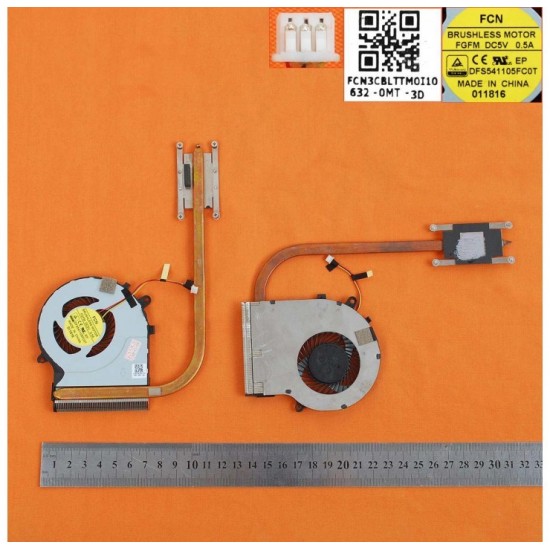 VENTILADOR CPU CON DISIPADOR TOSHIBA SATELLITE C50-C L50-C L55-C L55-C5272 P50-C S55-C S55 SERIES | DFS541105FC0T FGFM TOSHIBA 08196