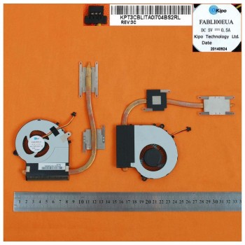 VENTILADOR CPU CON DISIPADOR TOSHIBA SATELLITE  L50-B L55-B L50D-B L55T-B L55-B5267 SERIES | FABLI00EUA NFB80A05H EF75070S1-C090-G99 DFS541105FC0T