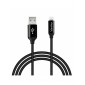 CABLE APPLE LIGHTNING 1METRO 2.4A NYLON NEGRO | L-12 VANWOR 08292