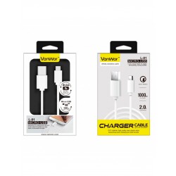 CABLE MICRO USB 1METRO 2A PVC | BLANCO