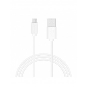 CABLE MICRO USB 1METRO 2A PVC | BLANCO