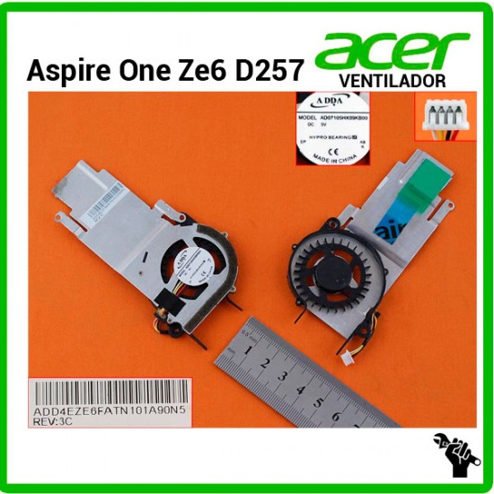 VENTILADOR CPU ACER | ASPIRE ONE ZE6 D257 ACER 04149