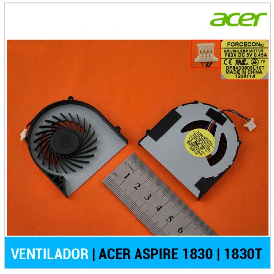 VENTILADOR CPU ACER | ASPIRE 1830 | DFS400805L10T ACER 04971