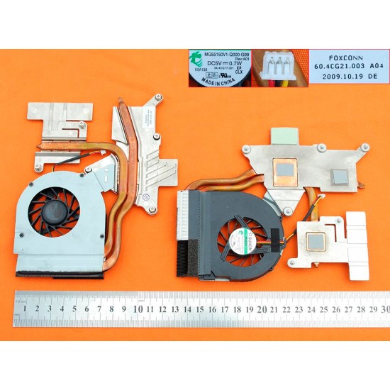 VENTILADOR CPU CON DISIPADOR ACER ASPIRE 5738 5738G 5738Zg 5536 5542 5542G SERIES | 60.4CG21.003 MG55150V1-Q000-G99 ACER 07013