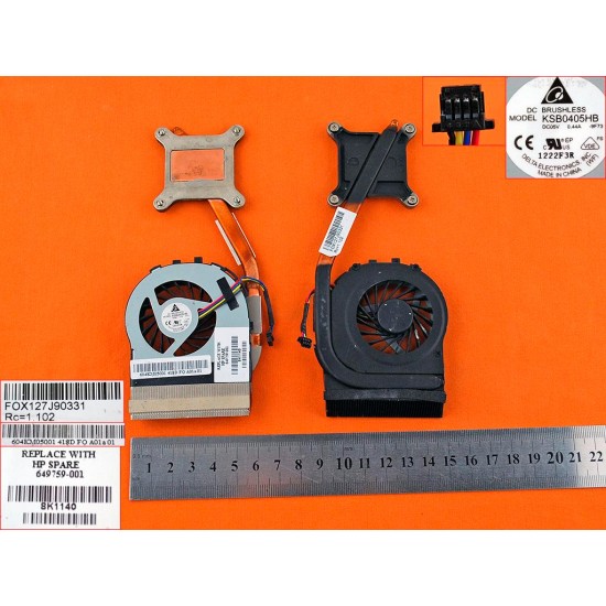 VENTILADOR CON DISIPADOR | HP ELITEBOOK 2740P HP 04865