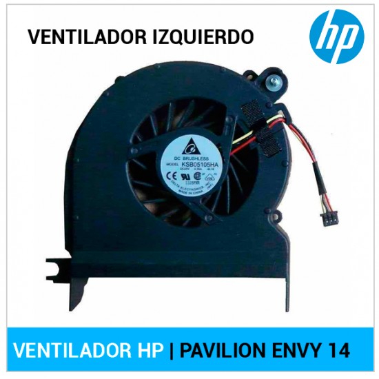 VENTILADOR CPU | HP ENVY 14 | IZQUIERDO HP 02699