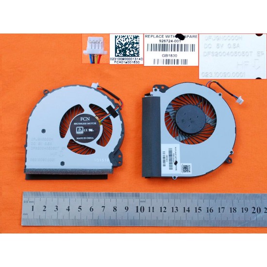VENTILADOR CPU HP 17-BS SERIES | 926724-001 DFS200405050T HP 07685M