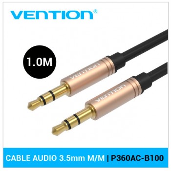 VENTION CABLE DE AUDIO M/M JACK 3.5MM 1M | P360AC-B100