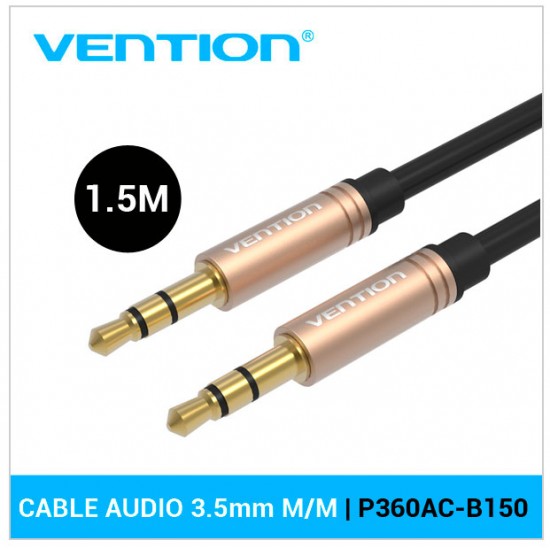 VENTION CABLE DE AUDIO M/M JACK 3.5MM 1.5M | P360AC-B150 VENTION 04490