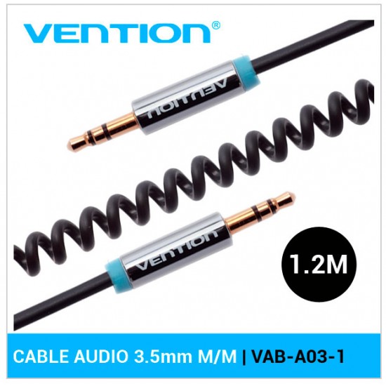 VENTION CABLE DE AUDIO M/M JACK 3.5MM | FLEXIBLE 1.2M | VAB-A03-1 VENTION 04491